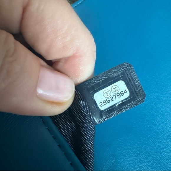 Chanel Mania Flap Blue Lambskin Leather Bag, Chain Strap & COA - Picture 6 of 16